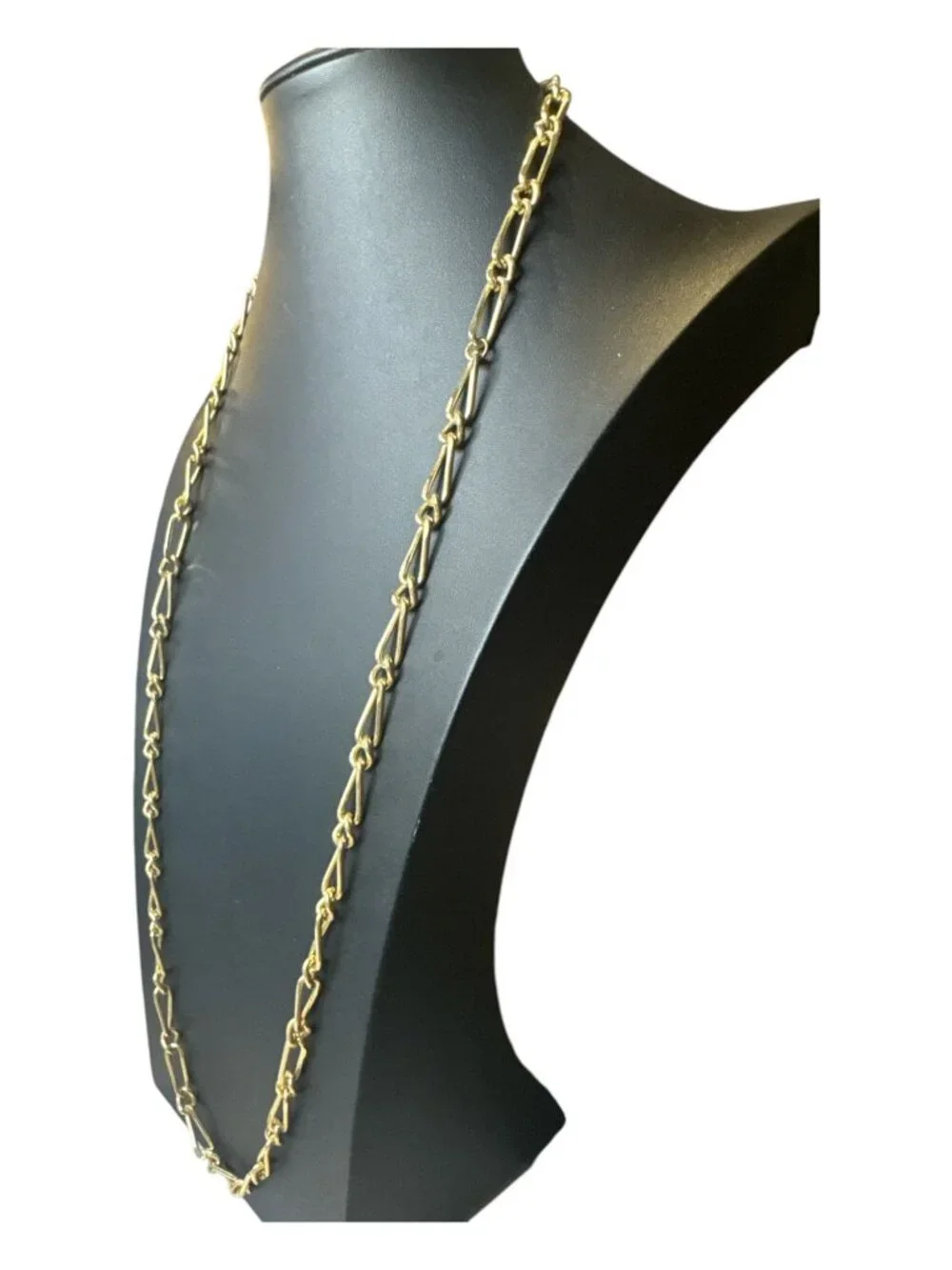 Gold-Tone Paperclip Chain Necklace 32 Inches Long